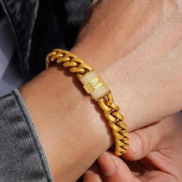 Cuban Link Letter Bracelet