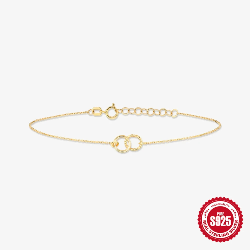 Minimal Intertwined Hoops Bracelet
