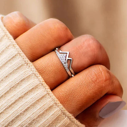 "Keep Climbing" Mountain Ring