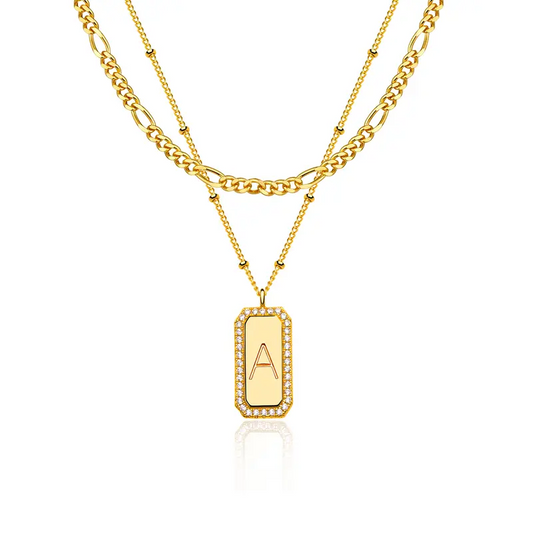 Dainty Layered Initial Necklace