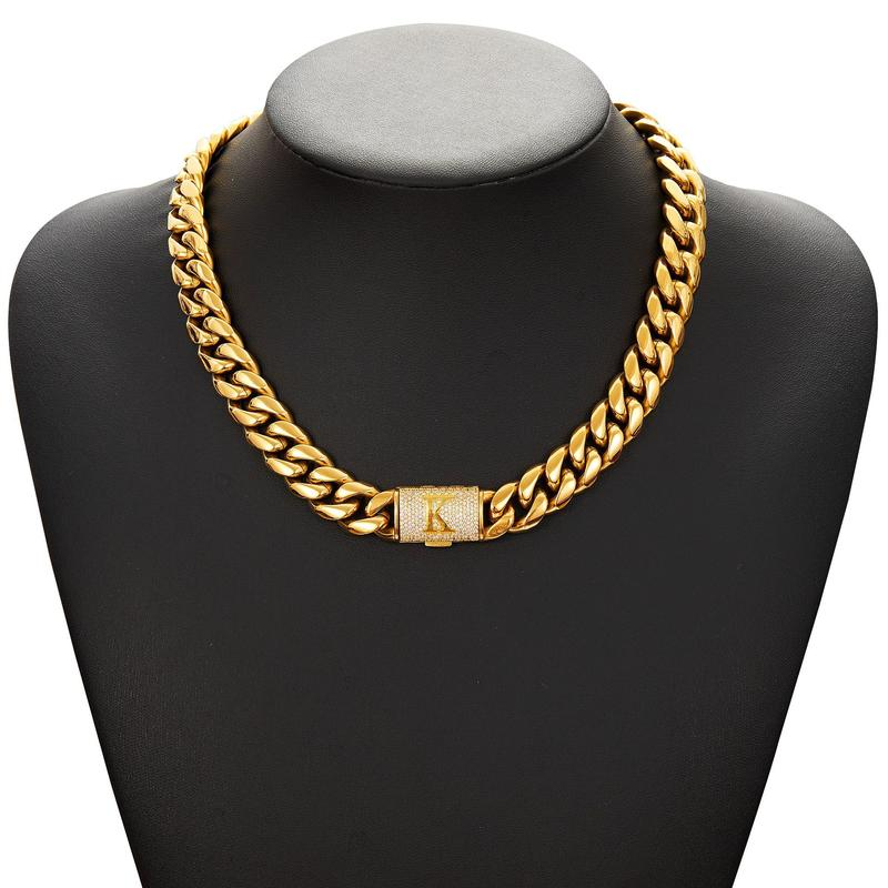 Cuban Link Letter Necklace