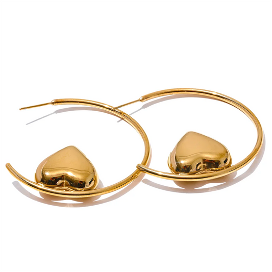 Huggie Heart Earrings