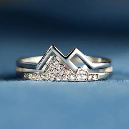 "Keep Climbing" Mountain Ring