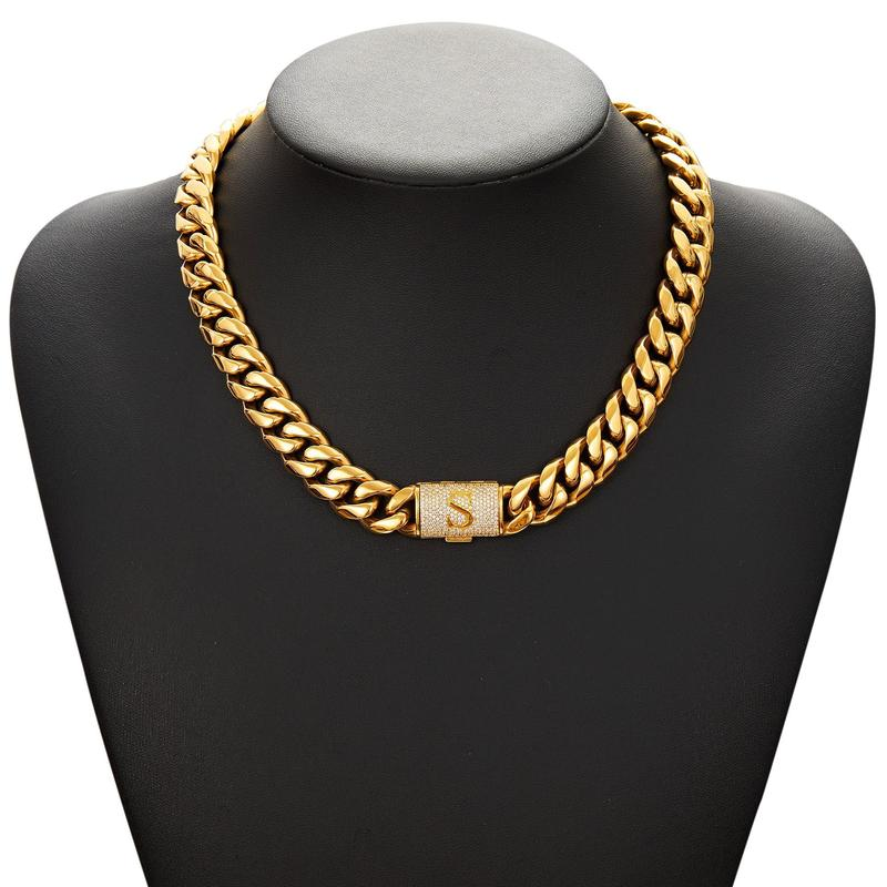 Cuban Link Letter Necklace