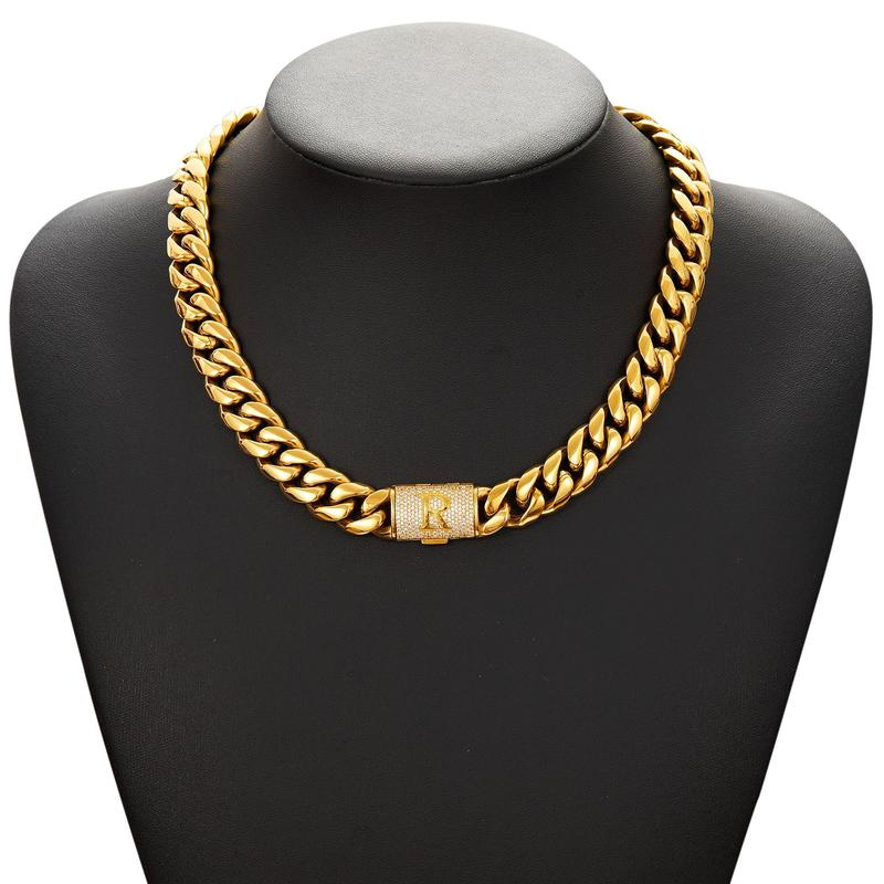 Cuban Link Letter Necklace