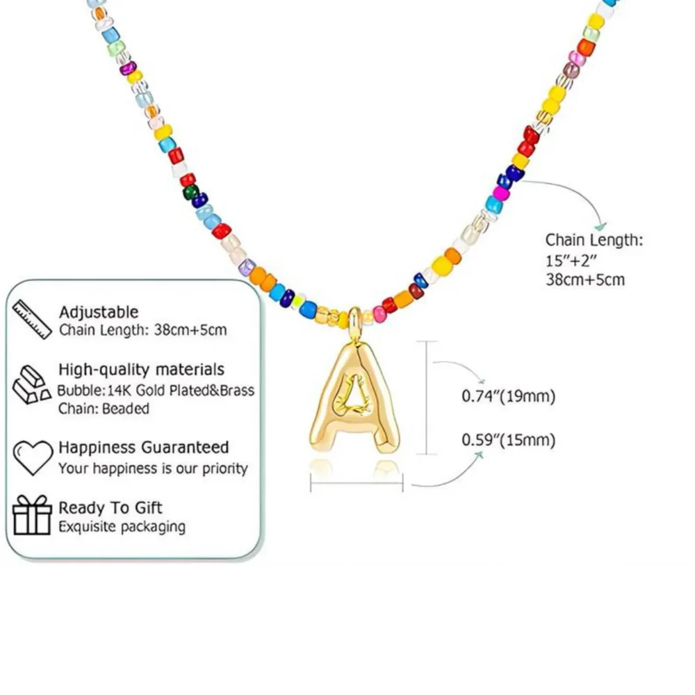 Colorful Letter Necklace