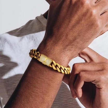 Cuban Link Letter Bracelet