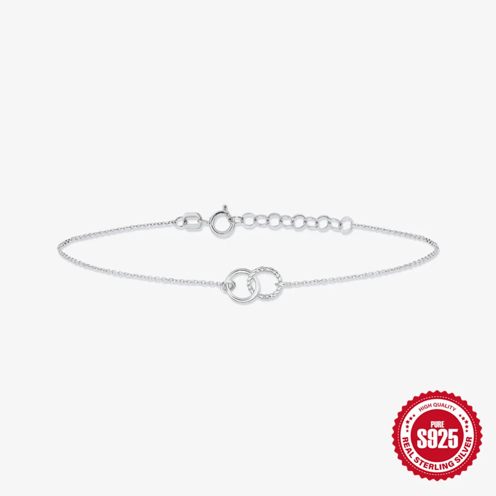Minimal Intertwined Hoops Bracelet